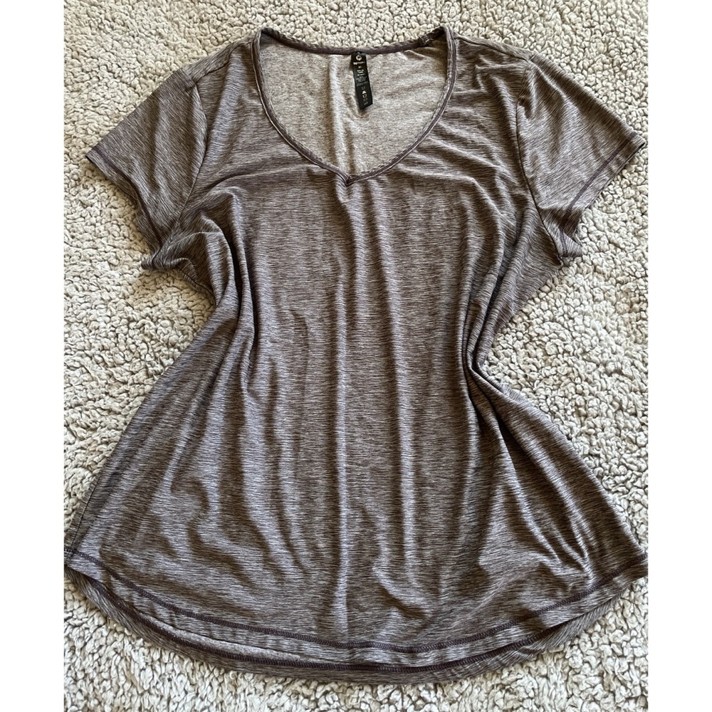 90 Degree By Reflex XL Purple & Gray Short Sleeve Active Top.